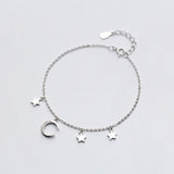 DAIWUJAN 925 Sterling Silver Bracelets Double Layered Stars Beads Chian Bracelets & Bangles For Women Girls Wedding Jewelry