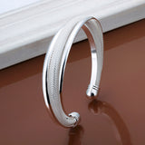 Silver Plated Color Charm Open Bracelet bangle Jewelry For Women 2017 Hot Sales