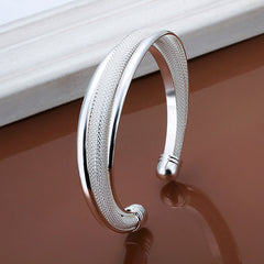 Silver Plated Color Charm Open Bracelet bangle Jewelry For Women 2017 Hot Sales